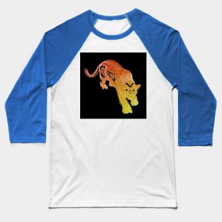 running leopard in mexican pattern ecopop Baseball T-Shirt